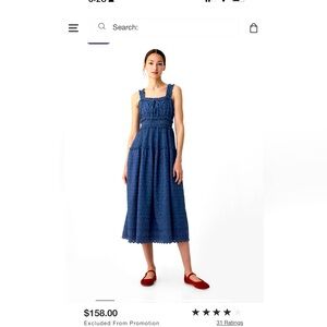 Gap x doen eyelet midi dress